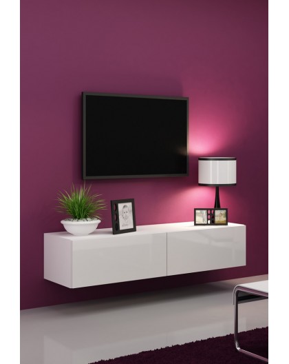 Cama TV stand VIGO 140 30/140/40 white/white gloss