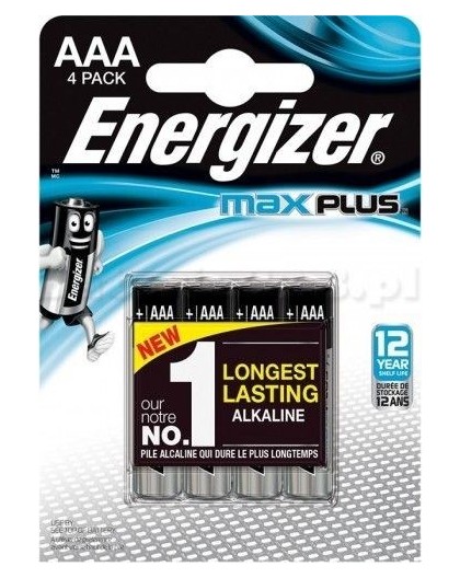 ENERGIZER BATTERY MAX PLUS AAA LR03, 4 ECO