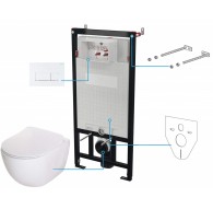 6-in-1 concealed toilet set