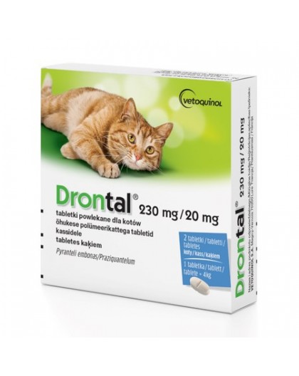 VETOQUINOL Drontal - anti-parasite tablets for cats - 2 pcs.