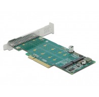 Delock PCIe x8 to 2 x NVMe M.2 Key M Card