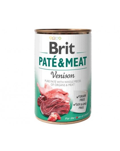 BRIT Paté & Meat with game - wet dog food - can - 400 g