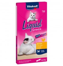 VITAKRAFT Liquid Snack Chicken - cat treats - 6 x 15g