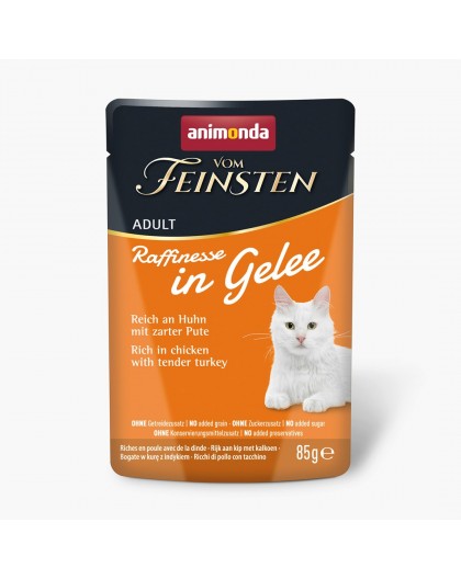 ANIMONDA Vom Feinsten Adult Raffinesse in Jelly rich in Chicken with Turkey - wet food for cats - 85g
