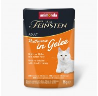 ANIMONDA Vom Feinsten Adult Raffinesse in Jelly rich in Chicken with Turkey - wet food for cats - 85g
