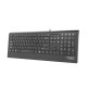 Natec Multimedia Keyboard BARRACUDA slim USB, US layout, black