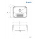 1-bowl utility sink - recessed or wall-mounted