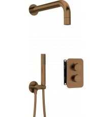 Concealed shower set with thermostat box