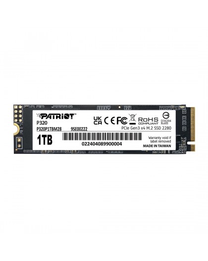 SSD PATRIOT VIPER P320 M.2 PCI-Ex4 NVMe 1TB 3GB/S (P320P1TBM28)