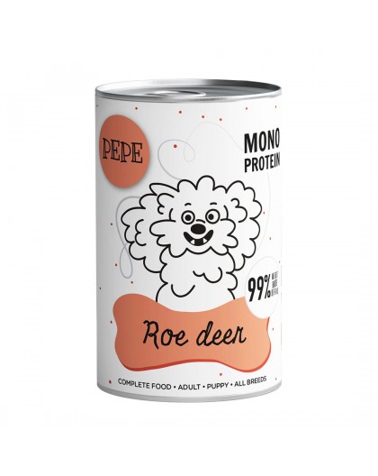 PAKA ZWIERZAKA Pepe Roe deer - wet dog food - 400g
