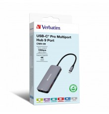 Verbatim CMH-09 USB Type-C 10000 Mbit/s Silver