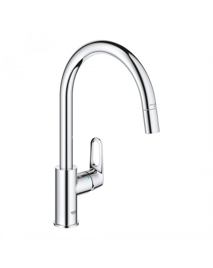 GROHE BauFlow single lever kitchen sink mixer Chomowany