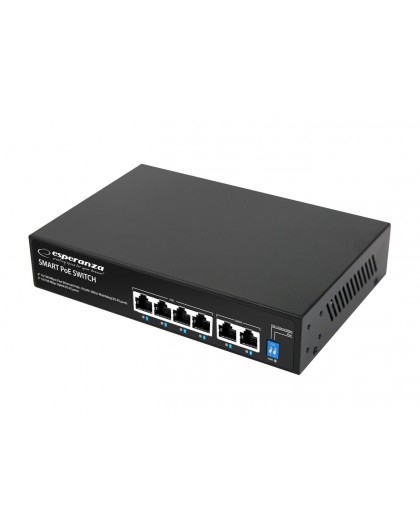 Esperanza ENS105 6-port Poe Switch 10/100 60W