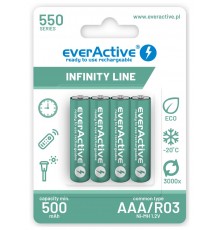 Rechargeable batteries everActive Ni-MH R03 AAA 550 mAh Infinity Line