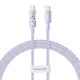 Baseus Gem USB C to USB C fast charging cable 1 m 100 W Purple