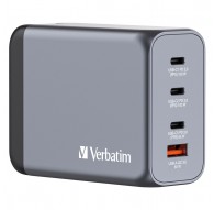 Verbatim GNC-200 GaN Charger 200W with 2 x USB-C PD 100W / 1 x USB-C PD 65W / 1 x USB QC 3.0 (EU/UK/US)