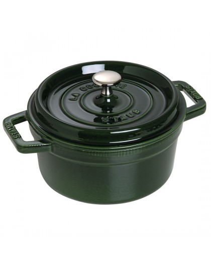 Staub Round Cast Iron Pot - Green, 2.2 ltr