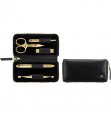 ZWILLING Twinox Gold Edition manicure set 97748-004-0 - black leather case 5 pieces - black