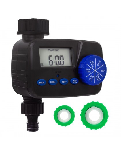 GreenBlue elektrooniline niisutusregulaator, programmeerija, 2x1.5V AA toiteallikas, GB390