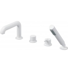 4-hole bath mixer with shower set
