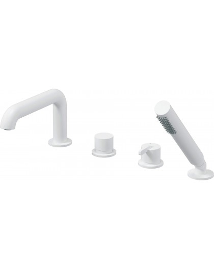 4-hole bath mixer with shower set
