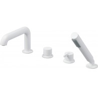 4-hole bath mixer with shower set