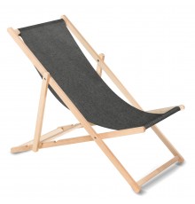 Classic beech lounger GreenBlue GB183M Melange black