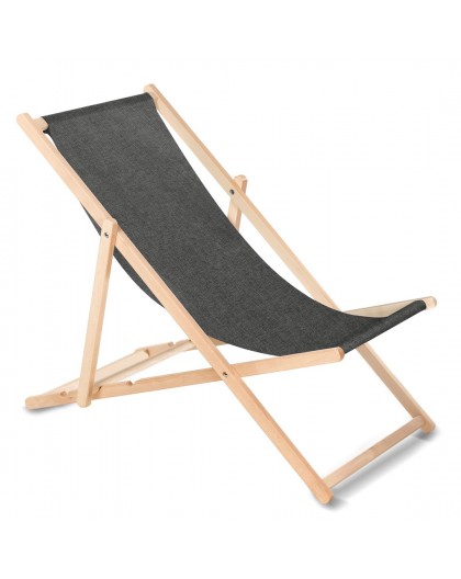 Classic beech lounger GreenBlue GB183M Melange black