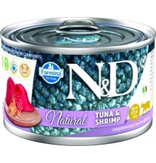 FARMINA N&D Cat Natural Tuna&Shrimp- wet cat food - 140 g