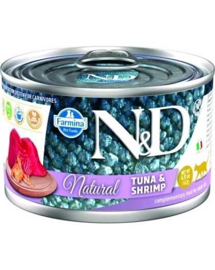 FARMINA N&D Cat Natural Tuna&Shrimp- wet cat food - 140 g
