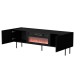 Cama LUCCA TV cabinet 180x40x59 black + black fireplace