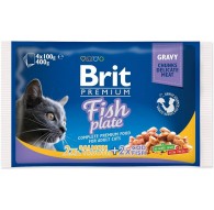 BRIT Premium Cat Fish Plate - влажный корм для кошек - 4x100г