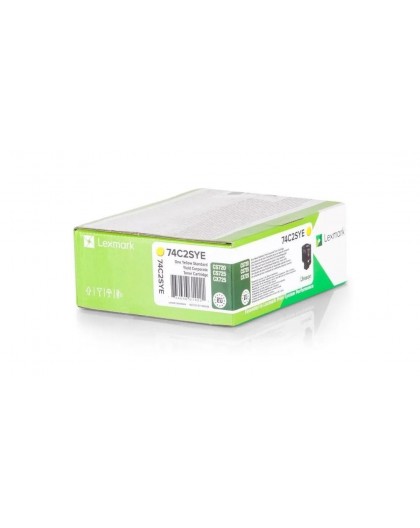 Lexmark 74C2SYE toner cartridge 1 pc(s) Original Yellow