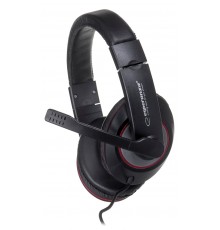 Esperanza EH118 headphones/headset Wired Head-band Calls/Music Black, Red