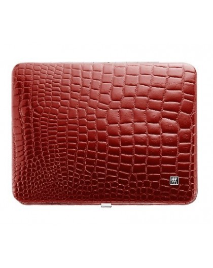 Zwilling Classic Inox Manicure Set – Leather Case, 10 Pieces - Red