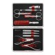 Zwilling Classic Inox Manicure Set – Leather Case, 10 Pieces - Red