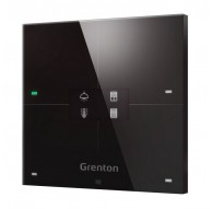 Grenton smart panel / 4 touch fields / OLED display / Wi-Fi / black glass front