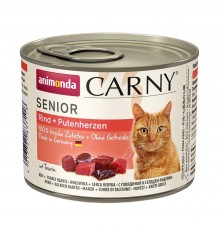 ANIMONDA Carny Senior Beef and turkey hearts - wet cat food - 200g