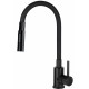 Kitchen faucet with bent spout - 2 types of spray