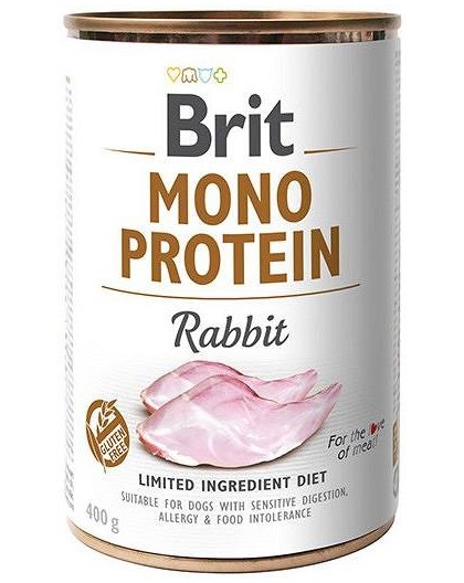 BRIT Mono Protein Rabbit - wet dog food - 400g