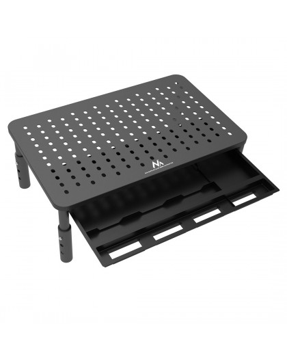 Maclean MC-946 Monitor Laptop Stand 13" - 32" 3-Level Height Adjustment with Drawer up to 20kg Sturdy Vented