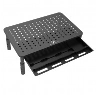 Maclean MC-946 Monitor Laptop Stand 13" - 32" 3-Level Height Adjustment with Drawer up to 20kg Sturdy Vented