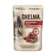 SHELMA Rich in beef in sauce - wet cat food - 85g