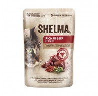 SHELMA Rich in beef in sauce - wet cat food - 85g