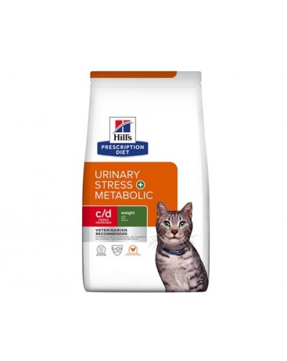 HILL'S Feline c/d Urinary Stress + Metabolic - Dry Cat Food - 3 kg