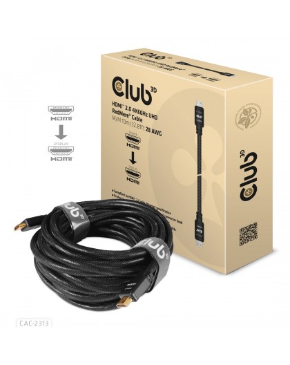CLUB3D HDMI 2.0 4K60Hz RedMere cable 10m/32.8ft
