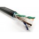 External Gelled Installation Cable DIGITUS cat.6, F/UTP, AWG 23/1, PE, 305m, Black, Reel