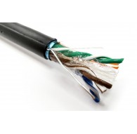 External Gelled Installation Cable DIGITUS cat.6, F/UTP, AWG 23/1, PE, 305m, Black, Reel