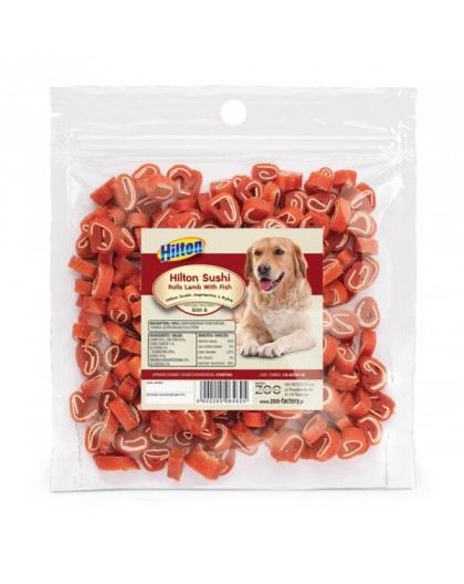 HILTON Sushi Rolls lamb with fish - Dog treat - 500 g