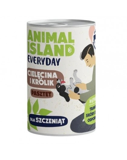 ANIMAL ISLAND Everyday Puppy Veal and rabbit - wet dog food - 400g